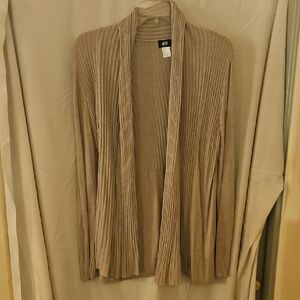 H&M Light Brown Ribbed Cardigan